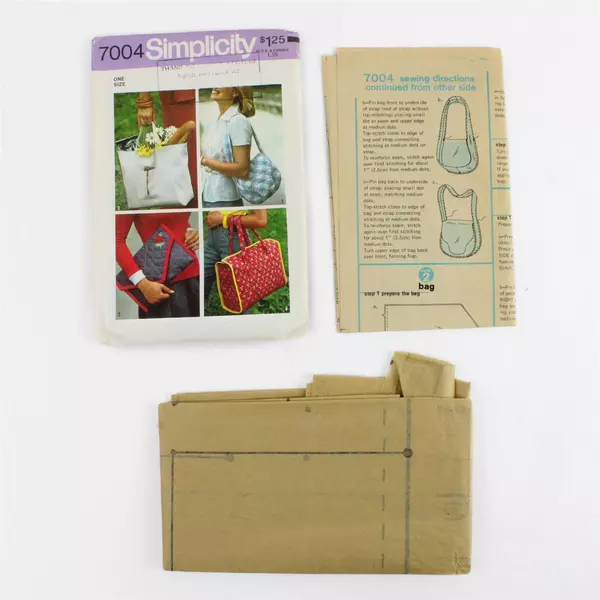 Lot of 2 Vintage Sewing Patterns Simplicity 7004 One Size Butterick 6852 Size B