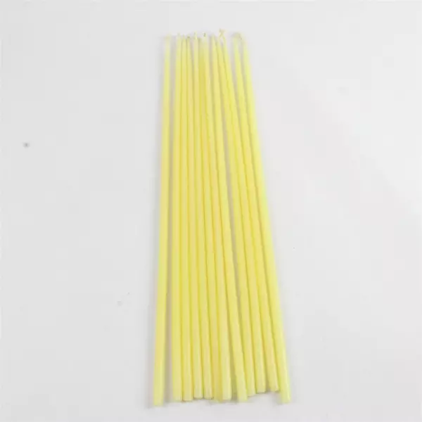 Danish Tapers 15" Hand Dipped Candles Box of 12 Good Condition