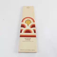 Vintage Hallmark Box of 6 10" Yellow Hostess Taper Candles