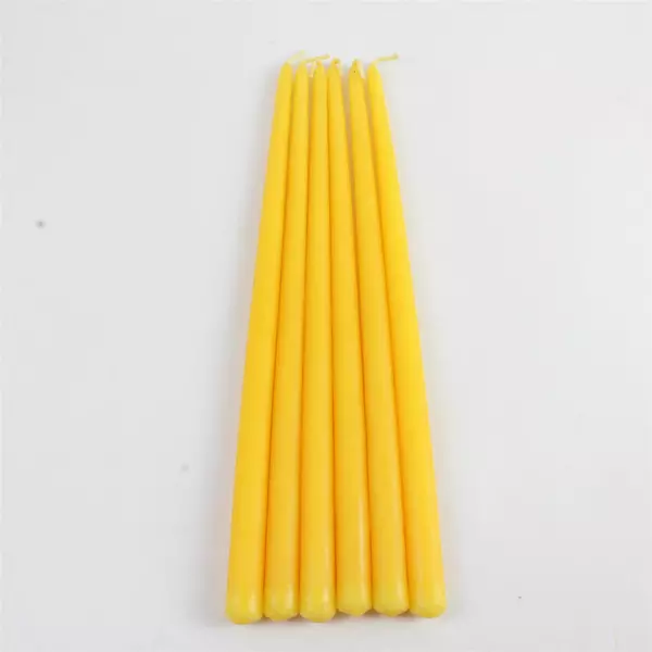 Vintage Hallmark Box of 6 10" Yellow Hostess Taper Candles