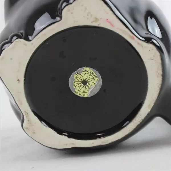 Vintage Takahashi Ceramic Black Cat Mug Made in Japan 3" Collectible