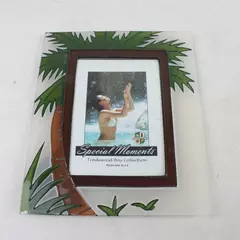 Greenbrier Stained Glass Palm Trees Picture Frame 3.5x5 Inch Photo