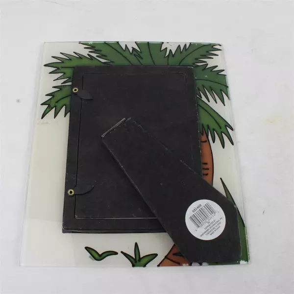 Greenbrier Stained Glass Palm Trees Picture Frame 3.5x5 Inch Photo