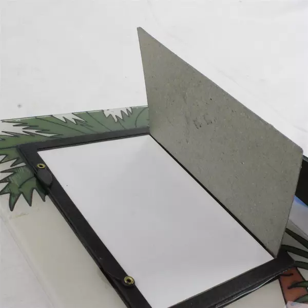 Greenbrier Stained Glass Palm Trees Picture Frame 3.5x5 Inch Photo