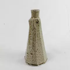 6.5" Taupe Ceramic Vase Minimalist Small Bouquet Decor