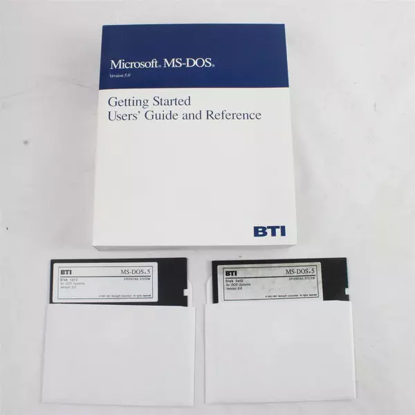 Vintage Microsoft MS-DOS 5.0 Users Guide & Reference BTI