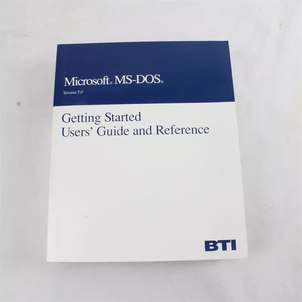Vintage Microsoft MS-DOS 5.0 Users Guide & Reference BTI