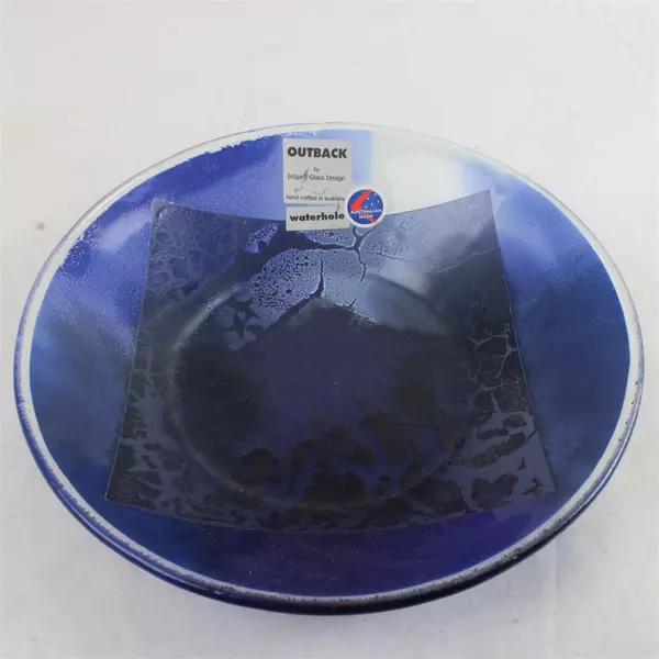 Inspirit Outback Waterhole Glass Plate 9" Decorative