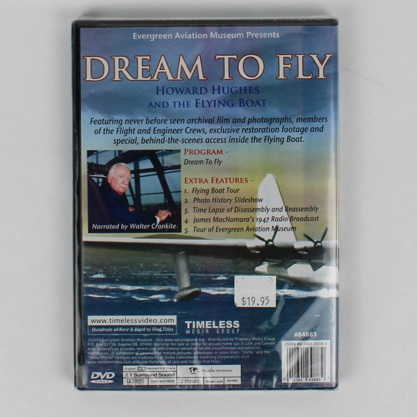 Dream To Fly Howard Hughes And The Flying Boat DVD Walter Cronkite 2005 Sealed