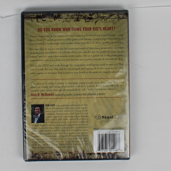 ReCreate Christian Ministry Religion Culture Parenting Kids Ron Luce Sealed DVD
