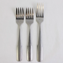 A Lot of 3 Oneida Satin Fremont Pattern Stainless Forks 2 Salad and 1 Dinner