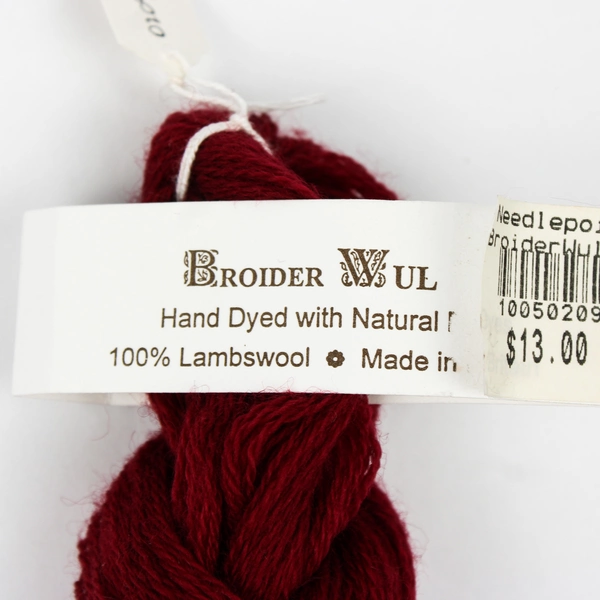 Lot 2 Lamb's Wool Needlepoint Yarn Twists Broider Wul Hank Blue & Maroon New