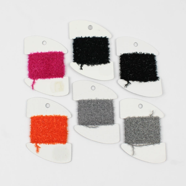 Lot of 6 Fuzzy Stuff Needlepoint Threads,15 Yds., Ass'd Colors, New 