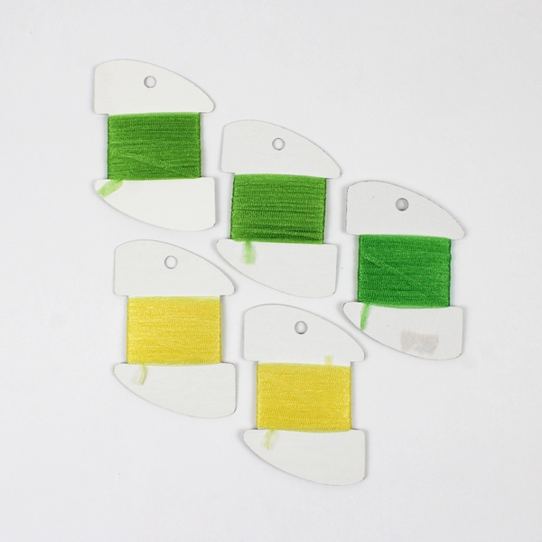 Lot of 5 Flair Stretchable Tubular Nylon Ribbon, 10 Yds. each, New 