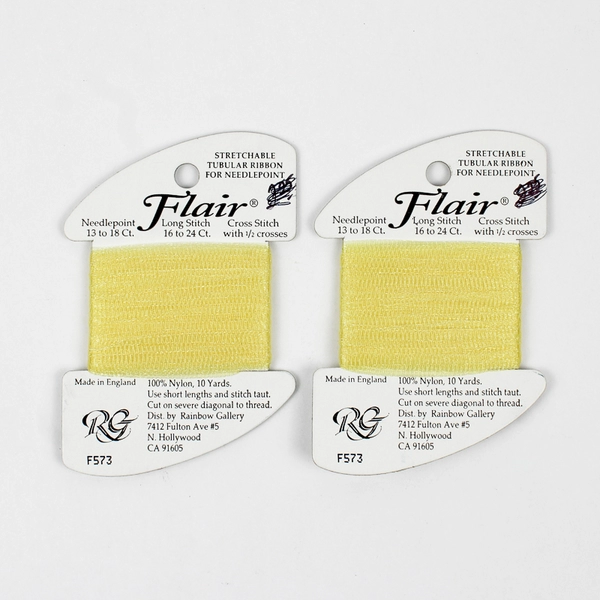 Lot of 5 Flair Stretchable Tubular Nylon Ribbon, 10 Yds. each, New 