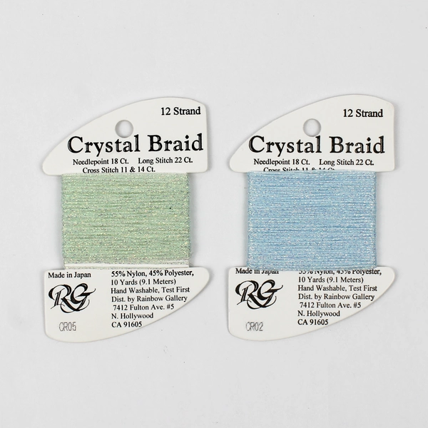 Lot of 5 Rainbow Gallery Crystal Braid Threads. Asst'd Colors, New