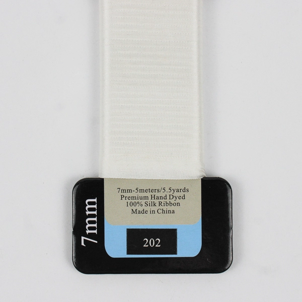 Lot of 3 New 100% SILK RIBBON, 13mm & 7mm, White 