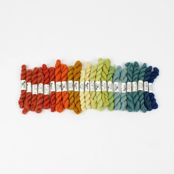 Lot 23 Lamb's Wool Yarn Small Braids, Broider Wul Hank, Asst'd Colors, New 