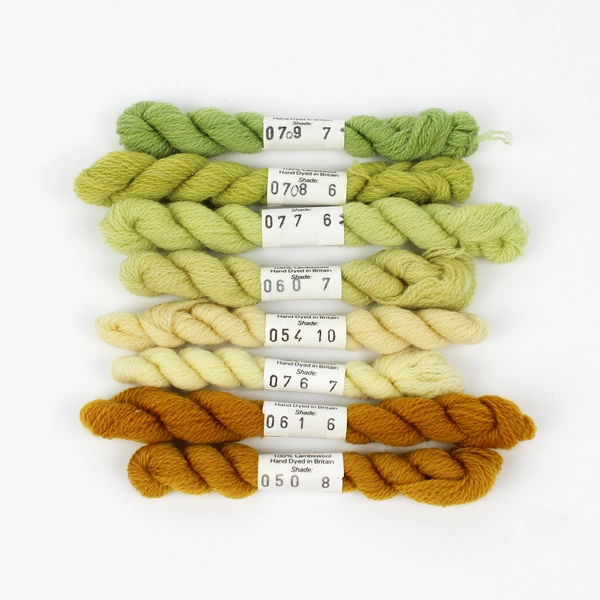 Lot 23 Lamb's Wool Yarn Small Braids, Broider Wul Hank, Asst'd Colors, New 