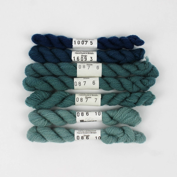 Lot 23 Lamb's Wool Yarn Small Braids, Broider Wul Hank, Asst'd Colors, New 