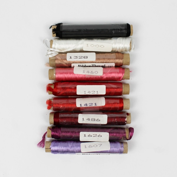 Lot of 9 Spools of Rayon Ribbon Thread 10 Meters Each Assorted Colors New