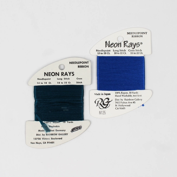 Lot of 5 Neon Rays Ribbon, 10 Yds. each, Assorted Colors, New  