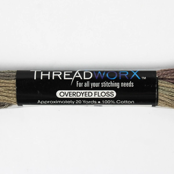 100% Cotton Threadworx Overdyed Floss 20 yds. ea. Grey and Pastel Blue, New 
