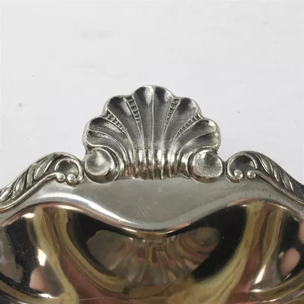 Vintage Silver Plated Shell Trinket Dish Scalloped Edge 6" Jewelry Tray