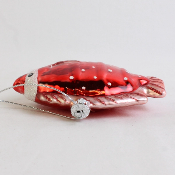 Maui Hawaii Red Fish Souvenir Glass Christmas Ornament 4"