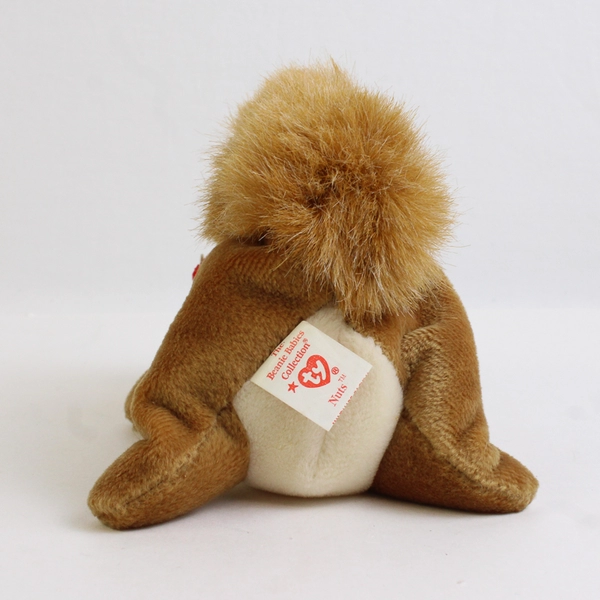 Ty Beanie Babies Nuts 1996 Brown Squirrel With Tag Plush Toy
