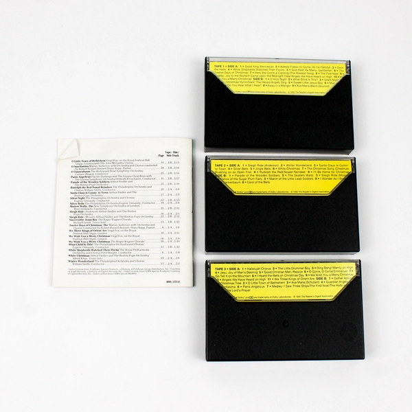 Lot of 3 A Glorious Christmas Cassette Tapes Vols. 1,2,3 Reader's Digest w/ Book