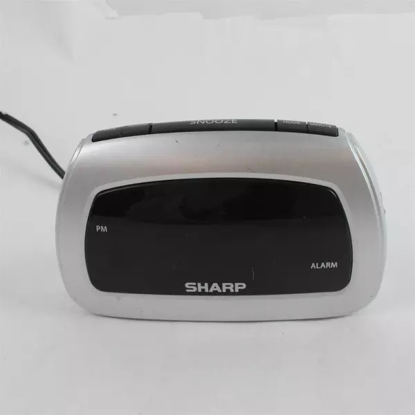 Sharp SPC085 Small Digital Alarm Clock with Battery Backup and Snooze Button