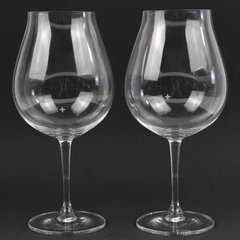 Lot Of 2 Willamette Valley Vineyards Red Wine Glasses Clear 9.25" Tall