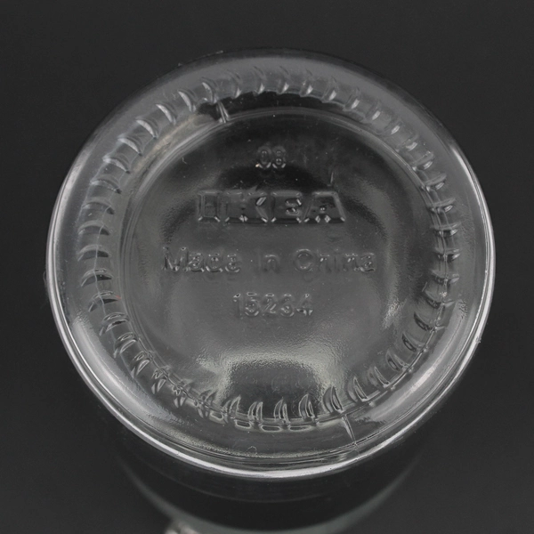 Lot Of 2 IKEA Korken Bottle Shaped Jar With Lid Clear Glass 9.5" Tall