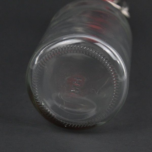 Lot Of 2 Yeboda Clear Glass Bottles With Swing Top Lid 7.75" Tall