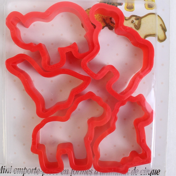 Vintage 1994 Wilton Circus Animals Bite-Size Cutters 5 Pc Set Sealed