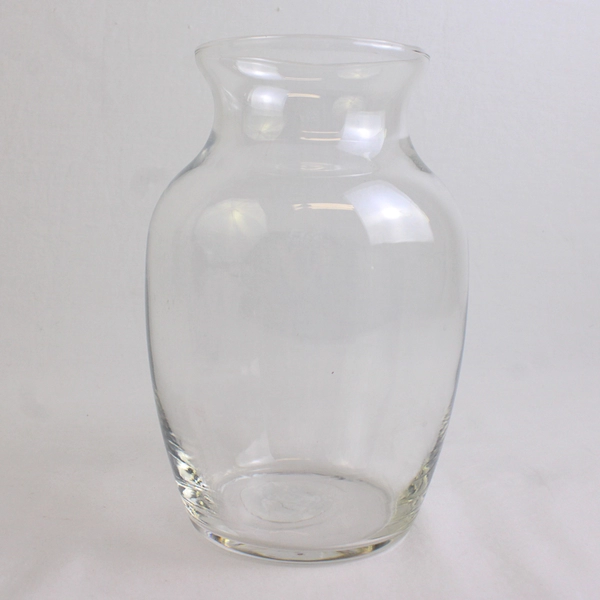 Lot Of 2 Matching Unbranded Jardin Vase Decorative Clear Glass 7" Tall