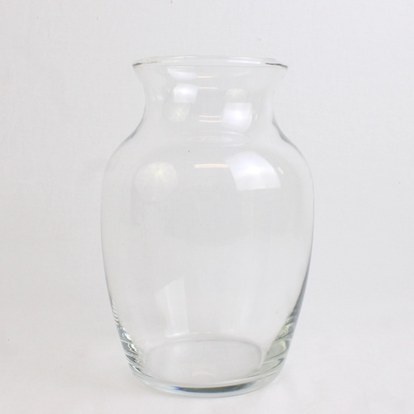 Lot Of 2 Matching Unbranded Jardin Vase Decorative Clear Glass 7" Tall