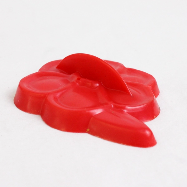 Set of 7 Red Plastic Floral Cookie Cutters 2.5" to 3"