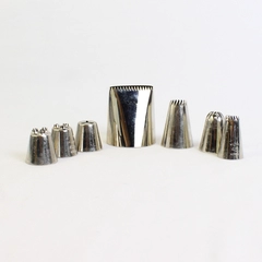 Lot of 7 Vintage Wilton Stainless Icing Nozzles