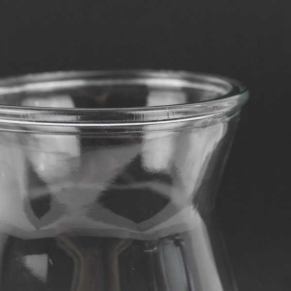  Lot Of 2 Matching Unbranded Clear Glass Decorative Bouquet Vases 9.75" Tall