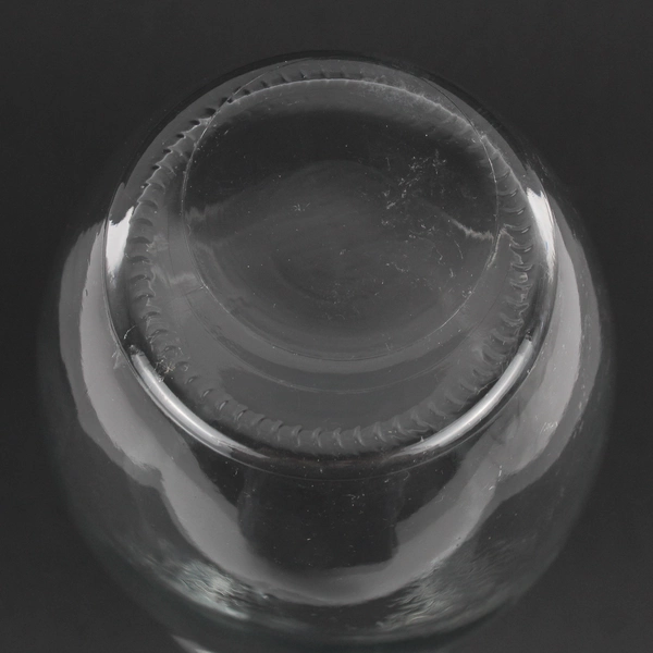  Lot Of 2 Matching Unbranded Clear Glass Decorative Bouquet Vases 9.75" Tall