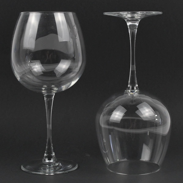 Lot Of 3 Matching Unbranded Large Clear Wine Glass 9" Tall