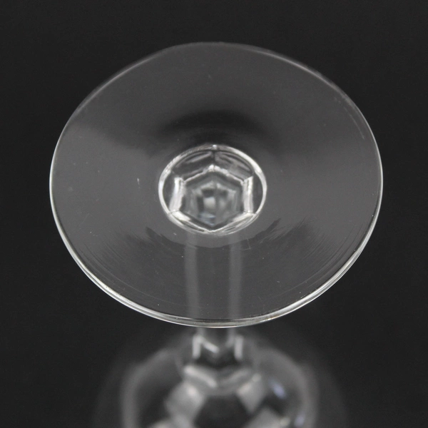  Lot Of 3 Matching Unbranded Clear Glass Small Wine Glasses 7" Tall