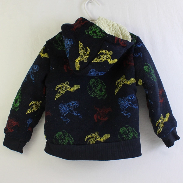 Marvel Superheroes Sherpa-Lined Zip-Up Hoodie Boys' 3T