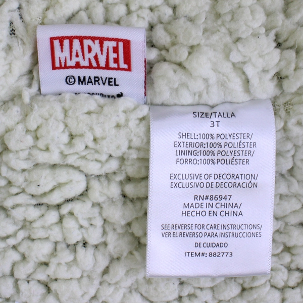 Marvel Superheroes Sherpa-Lined Zip-Up Hoodie Boys' 3T