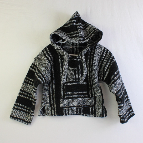 Black and Gray Baja Hoodie Kids' Size 2