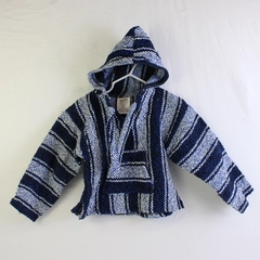 Textiles Blue and White Baja Hoodie Kids' Size 2