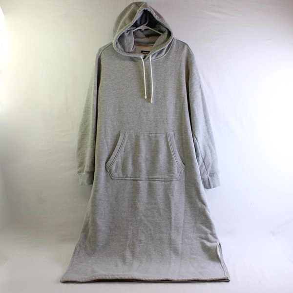 Lands' End Gray Hoodie Lounge Dress Women's Medium