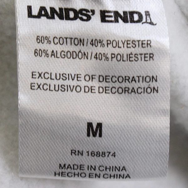 Lands' End Gray Hoodie Lounge Dress Women's Medium